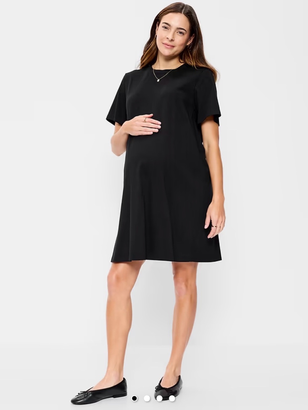 Black Maternity T-Shirt Dress - XL